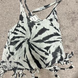 Tie-Dye Fringe Tank Top